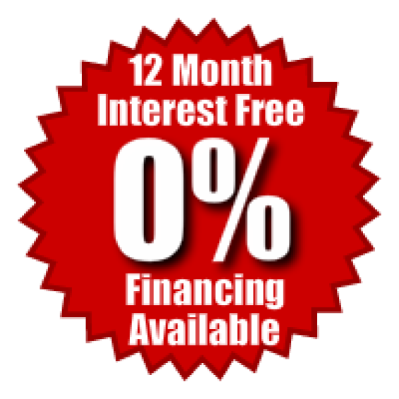 12 months zero interest financing available